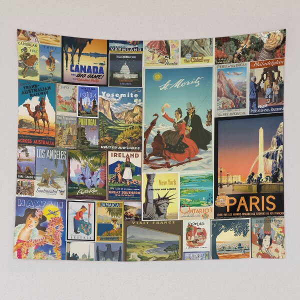 Item preview, Vintage Travel Patchwork designed and sold by mamahellfire31.