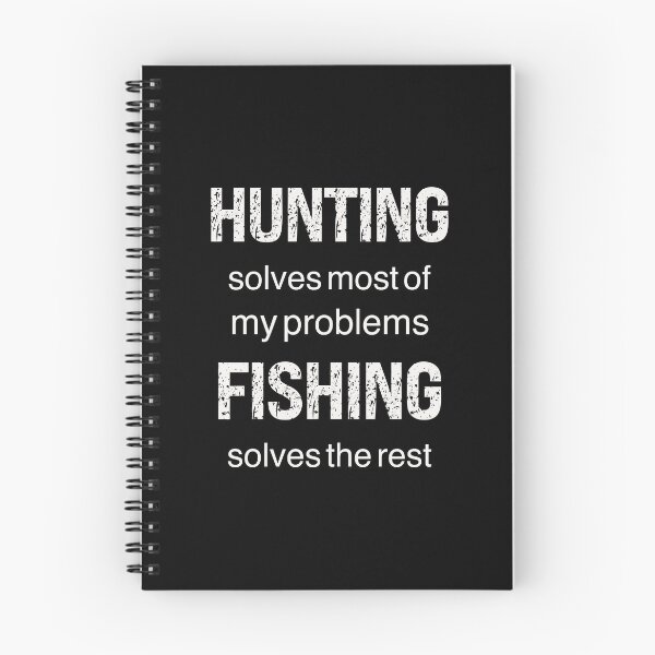 Item preview, Rustic Hunting fishing design - hunting solves problems…fishing solves the rest designed and sold by Inktown.