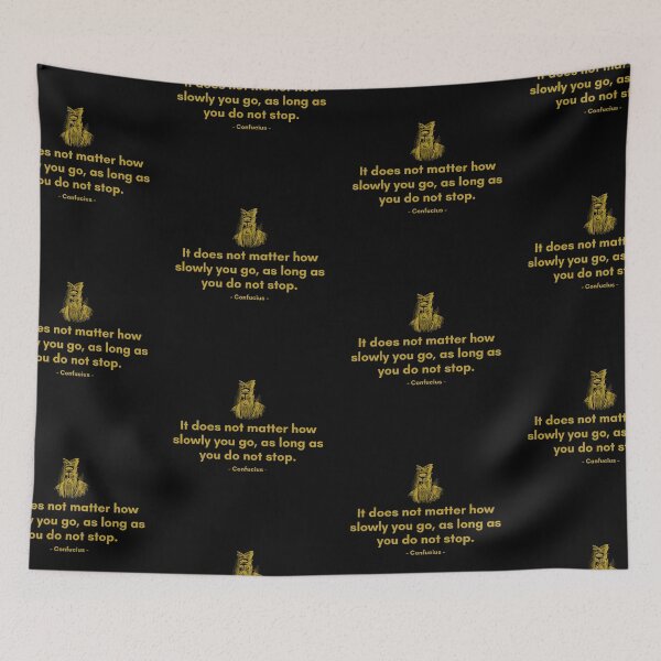 Item preview, It does not matter how slowly you go, as long as you do not stop. | Saying of Confucius | Golden Quote designed and sold by Philosopherous.