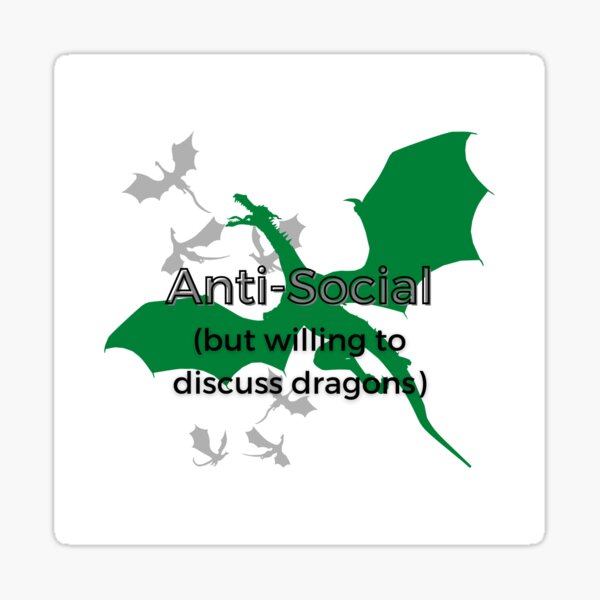 Willing to Discuss Dragons Sticker