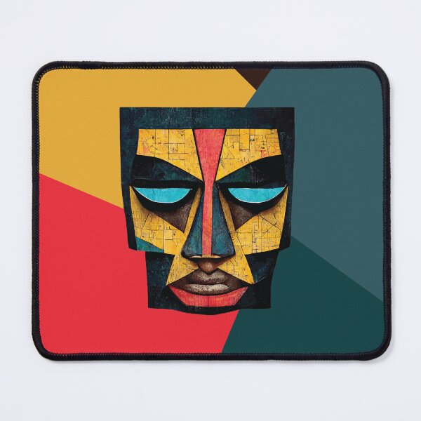 Item preview, Cubism African Face Mask  designed and sold by ProhibitionStickers.