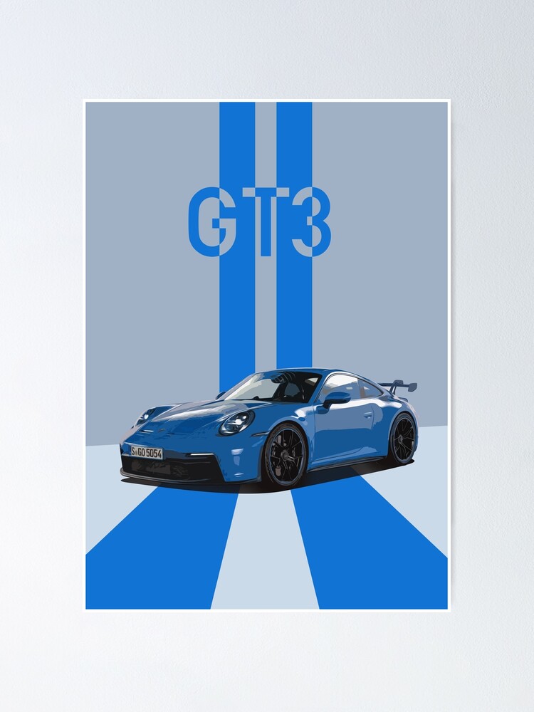 Poster Porsche 911 RS - Blue