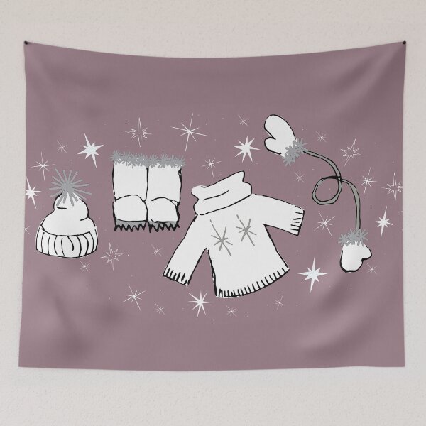 Item preview, Winter weather snow lover gear cartoon illustration designed and sold by AngelDawnDesign.