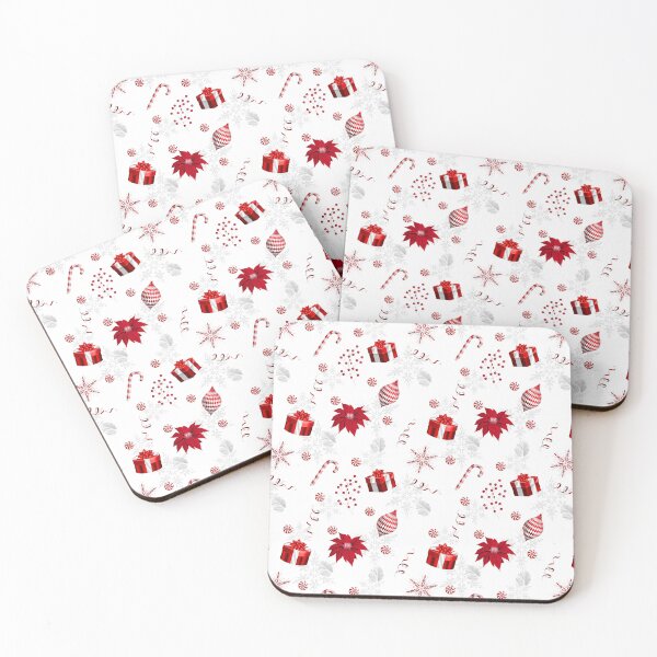 Item preview, Red and white Christmas pattern designed and sold by MerWishes.