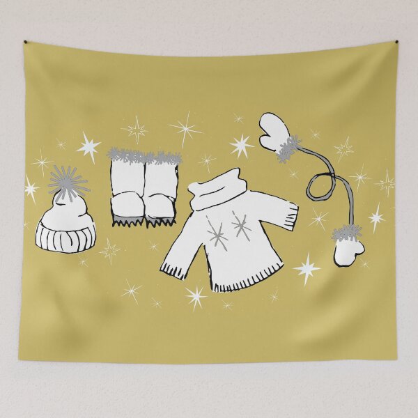 Item preview, Winter weather snow lover gear cartoon illustration designed and sold by AngelDawnDesign.