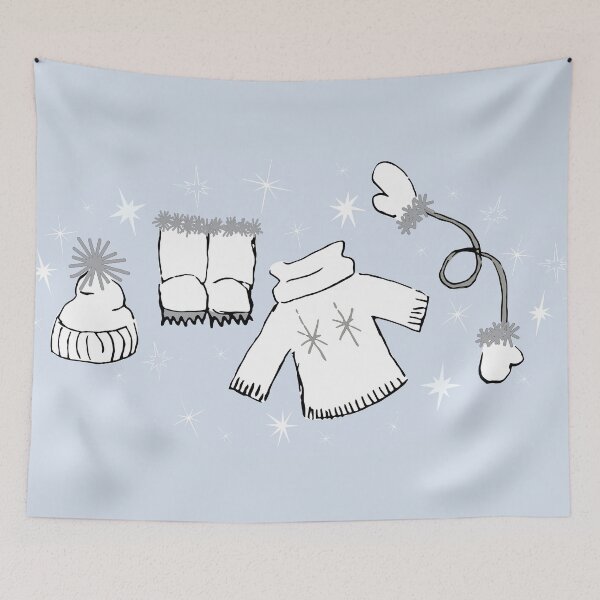 Item preview, Winter weather snow lover gear cartoon illustration designed and sold by AngelDawnDesign.