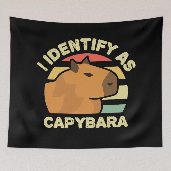 Artikelvorschau, Ich identifiziere mich als Capybara, lustiges Capybara-Mem entworfen und verkauft von EnzoVectorism.