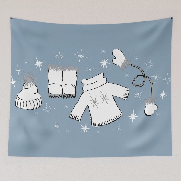 Item preview, Winter weather snow lover gear cartoon illustration designed and sold by AngelDawnDesign.