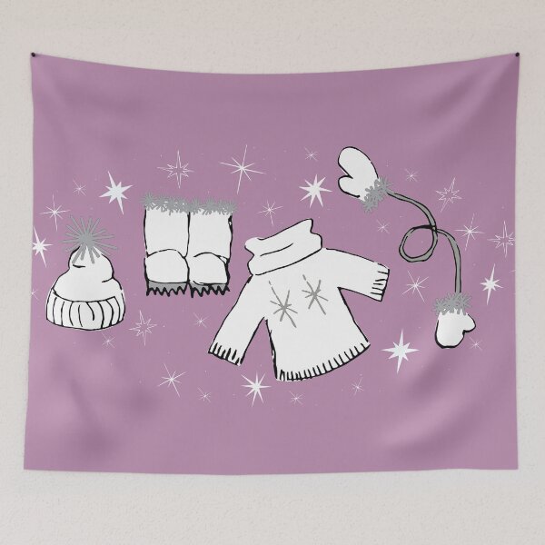 Item preview, Winter weather snow lover gear cartoon illustration designed and sold by AngelDawnDesign.