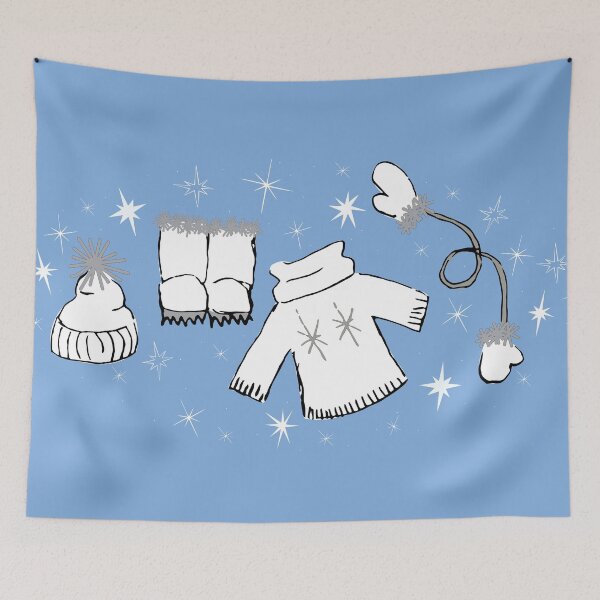 Item preview, Winter weather snow lover gear cartoon illustration designed and sold by AngelDawnDesign.