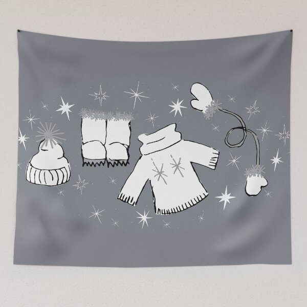 Item preview, Winter weather snow lover gear cartoon illustration designed and sold by AngelDawnDesign.