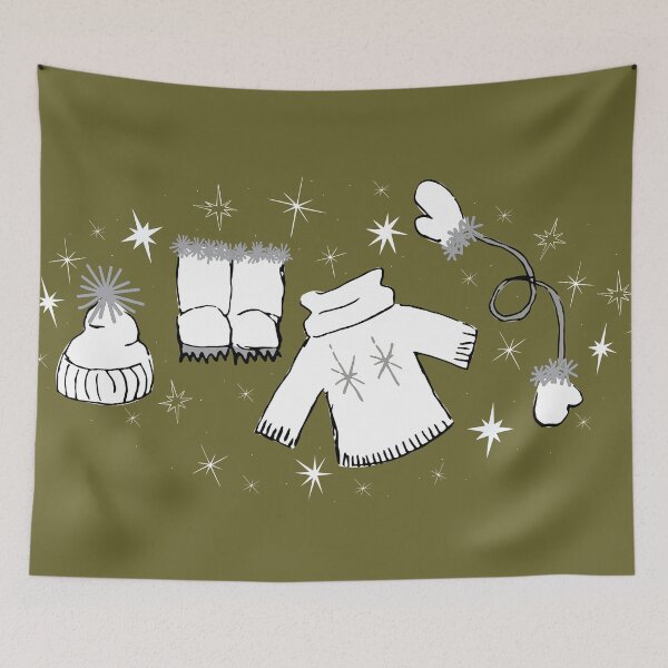 Item preview, Winter weather snow lover gear cartoon illustration designed and sold by AngelDawnDesign.