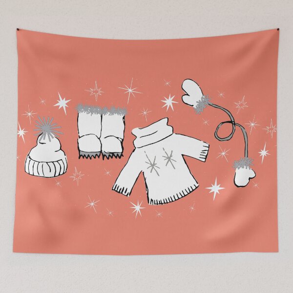 Item preview, Winter weather snow lover gear cartoon illustration designed and sold by AngelDawnDesign.