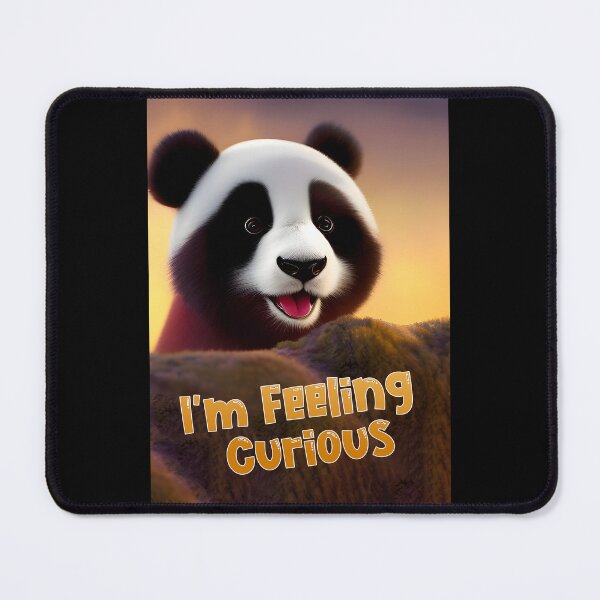 Item preview, I'm feeling curious. A Cute and Curious Panda Bear designed and sold by creaencuba.