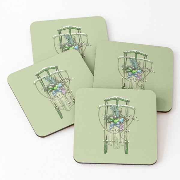 Item preview, Winter-TIme Fun Vintage Green Shooting Star - Flyer Sled designed and sold by sunnthreads.