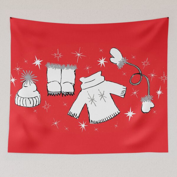 Item preview, Winter weather snow lover gear cartoon illustration designed and sold by AngelDawnDesign.