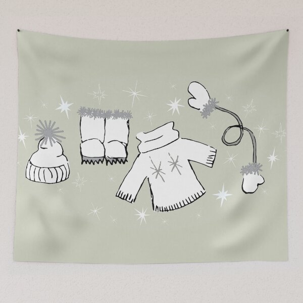 Item preview, Winter weather snow lover gear cartoon illustration designed and sold by AngelDawnDesign.