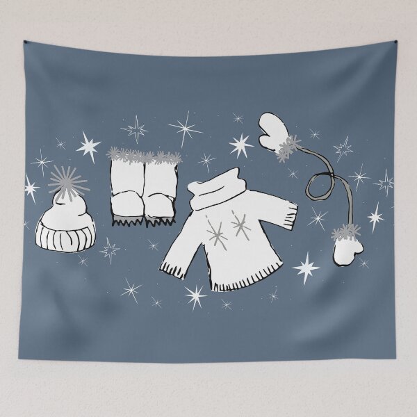Item preview, Winter weather snow lover gear cartoon illustration designed and sold by AngelDawnDesign.
