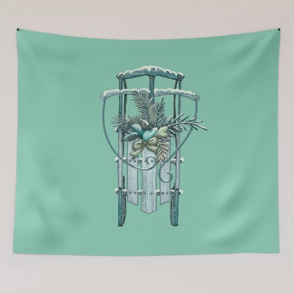 Item preview, Winter-TIme Fun Vintage Blue Shooting Star - Flyer Sled designed and sold by sunnthreads.