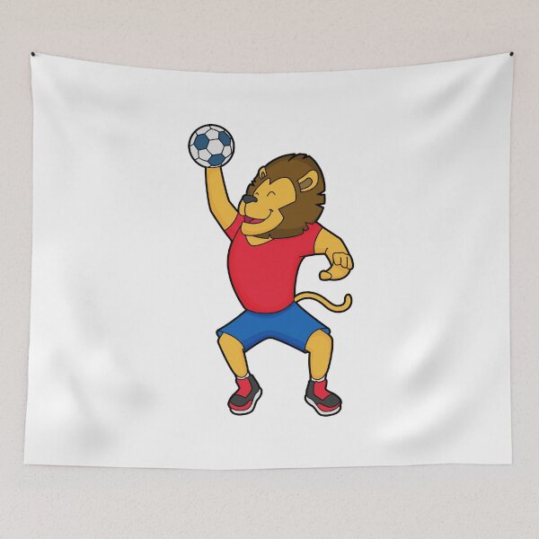 Item preview, Lion Handball player Handball designed and sold by Snabdesign84.