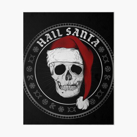 Santa Skull Leggings, Goth Christmas