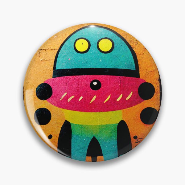 Item preview, Robot Alien Street Art Decoration Colorful Wall Gift designed and sold by LADistrictGarb.