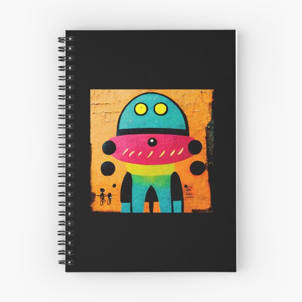 Item preview, Robot Alien Street Art Decoration Colorful Wall Gift designed and sold by LADistrictGarb.