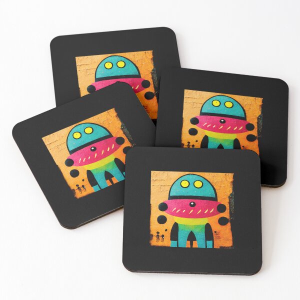 Item preview, Robot Alien Street Art Decoration Colorful Wall Gift designed and sold by LADistrictGarb.