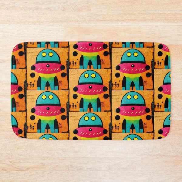 Item preview, Robot Alien Street Art Decoration Colorful Wall Gift designed and sold by LADistrictGarb.