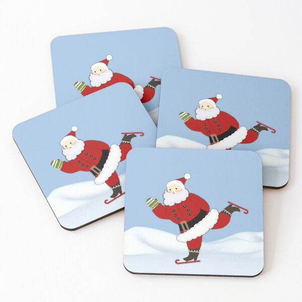 Item preview, Merry Christmas Santa Ice Skating designed and sold by FlippinTurtles.