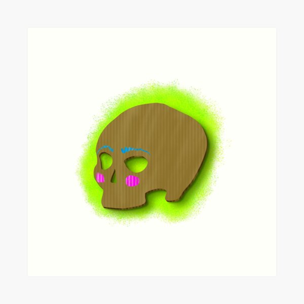 Item preview, Cardboard skull on neon designed and sold by AdventuresOy.