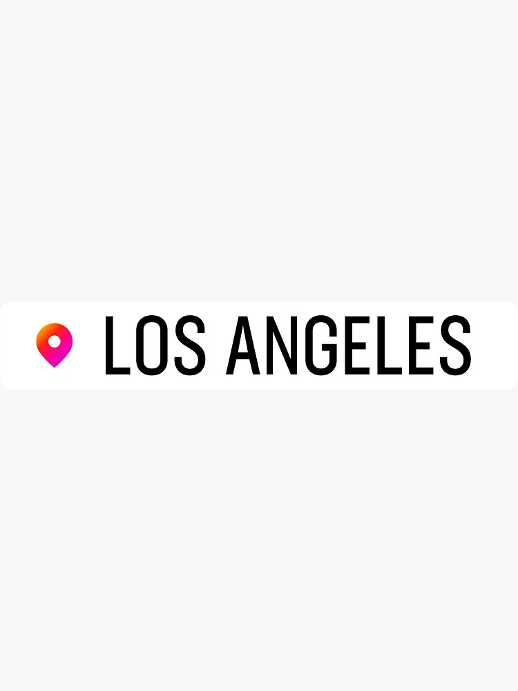 "Los Angeles Location" Sticker for Sale by TheBigBubble Redbubble