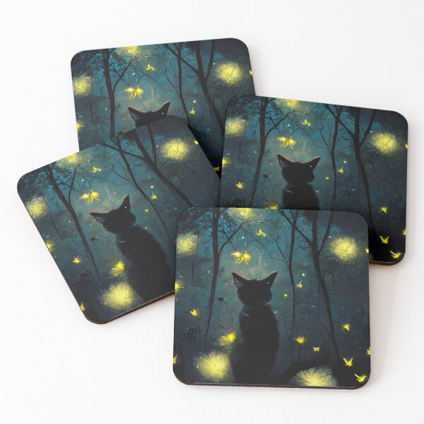 Item preview, The Cat and the Fireflies designed and sold by MondoFantasIA.