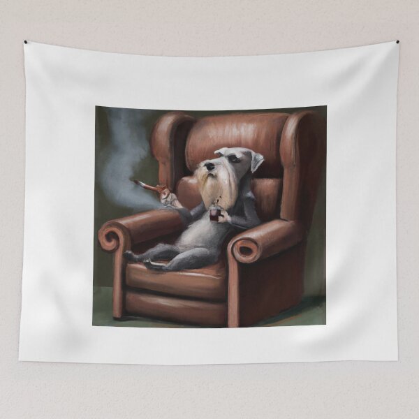 Item preview, Humor | schnauzer | Dog | Doggo | schnauzer smoking cigar | Gift for schnauzer Owner | Coolest | Fun designed and sold by PublicusApparel.
