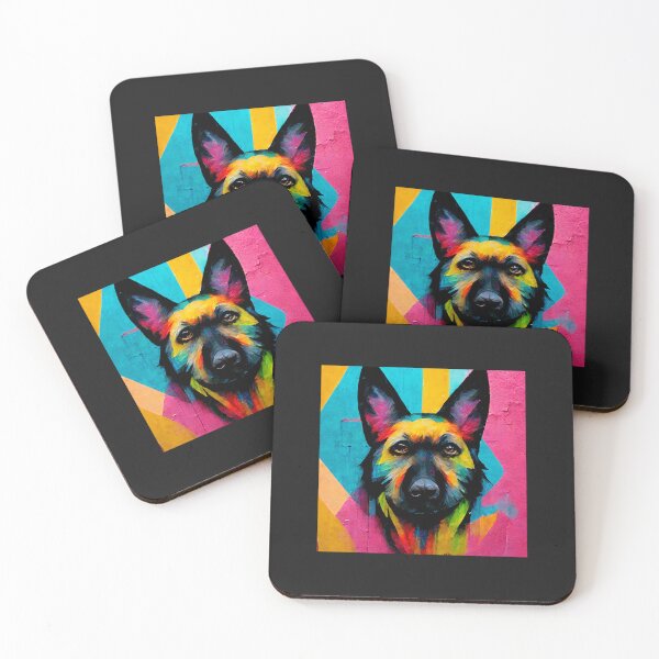 Item preview, Colorful German Shepherd Dog Painting Art Popart Gift designed and sold by Guarddogdrive.