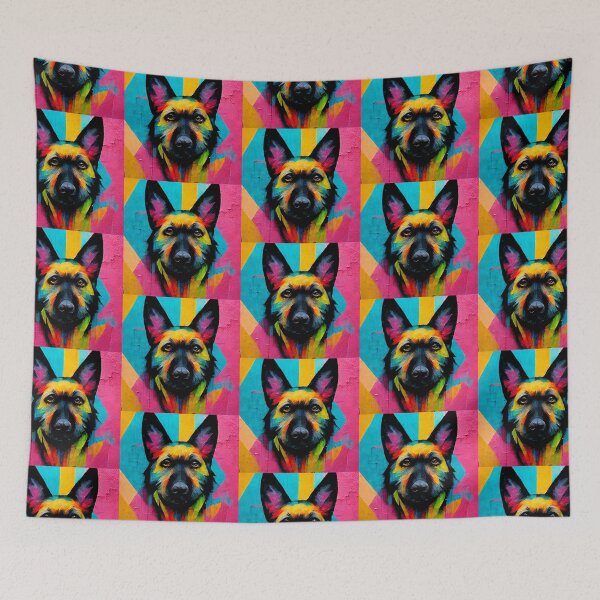Item preview, Colorful German Shepherd Dog Painting Art Popart Gift designed and sold by Guarddogdrive.