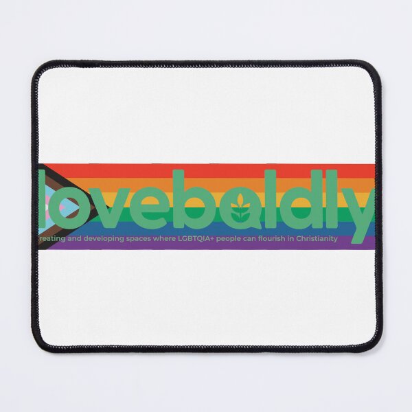 Item preview, LOVEboldly Logo with Pride Background designed and sold by loveboldly.