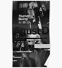 Agust D schwarz Poster