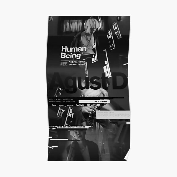 Agust D noir Poster