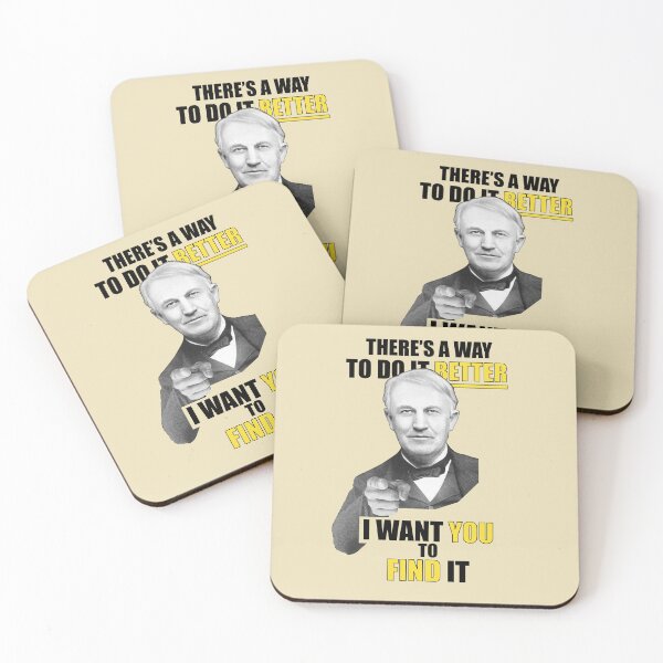 Item preview, Thomas Edison Quote - Find a Way to Do Better! designed and sold by red-leaf.