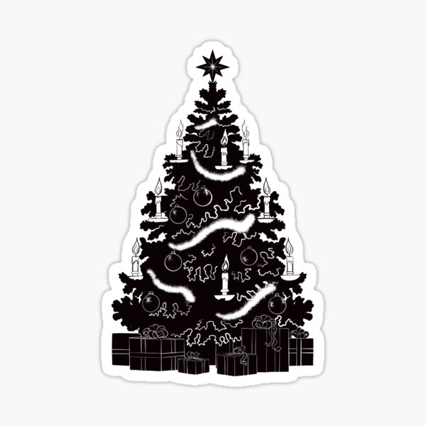 The Nutcracker Christmas Tree Silhouette Sticker