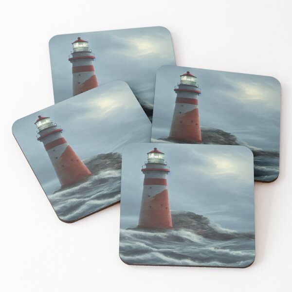 Item preview, Art of a lighthouse in the sea designed and sold by TravelingOak.