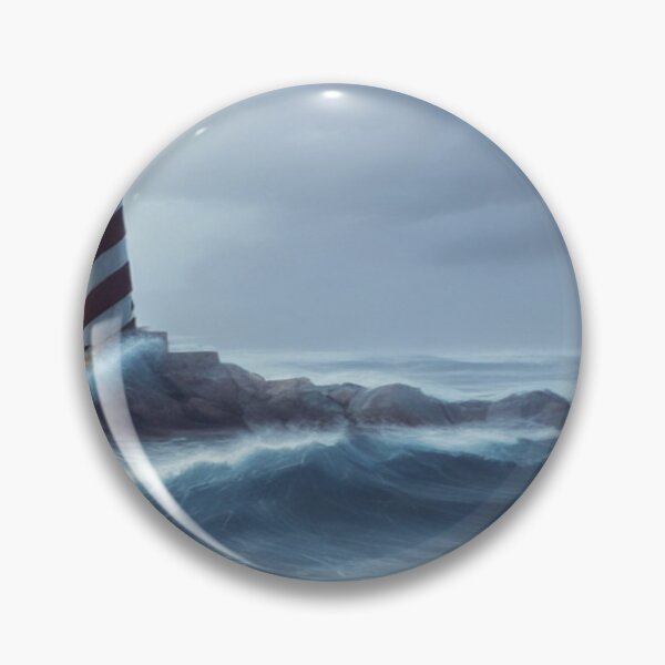 Item preview, Art of a lighthouse in an angry sea designed and sold by TravelingOak.