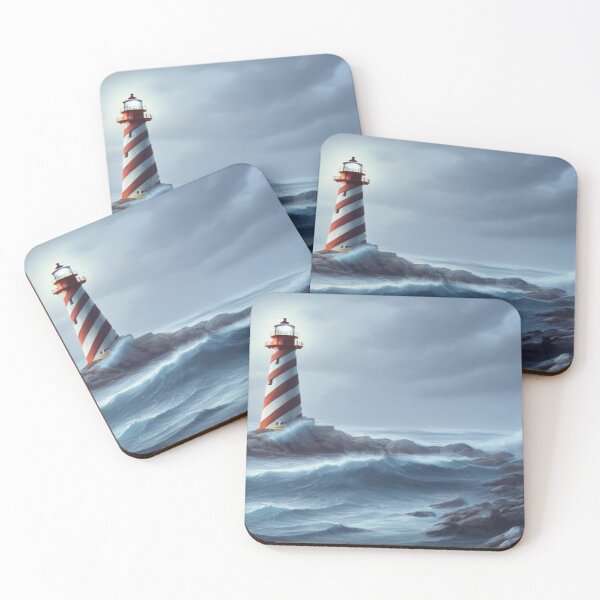 Item preview, Art of a lighthouse in an angry sea designed and sold by TravelingOak.