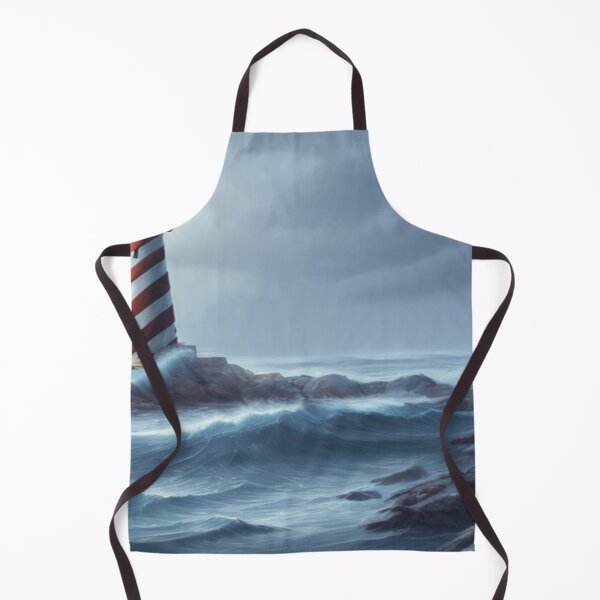 Item preview, Art of a lighthouse in an angry sea designed and sold by TravelingOak.