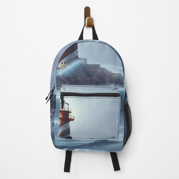Item preview, Art of a lighthouse in an angry sea designed and sold by TravelingOak.