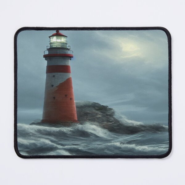 Item preview, Art of a lighthouse in the sea designed and sold by TravelingOak.