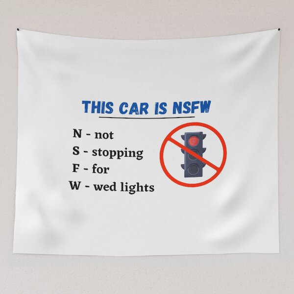 Item preview, This Car is Not Stopping for Wed Red Lights Bumper Sticker designed and sold by hyperfocusrach.