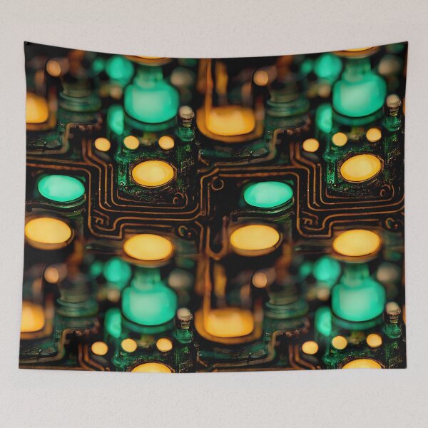 Item preview, circuits and diodes pattern designed and sold by Stepan Melnikov | Midpatterns.
