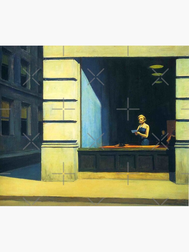Tableau Toile "New York Office" D'Edward Hopper - Reproduction Fine Art Avec Effet Peinture